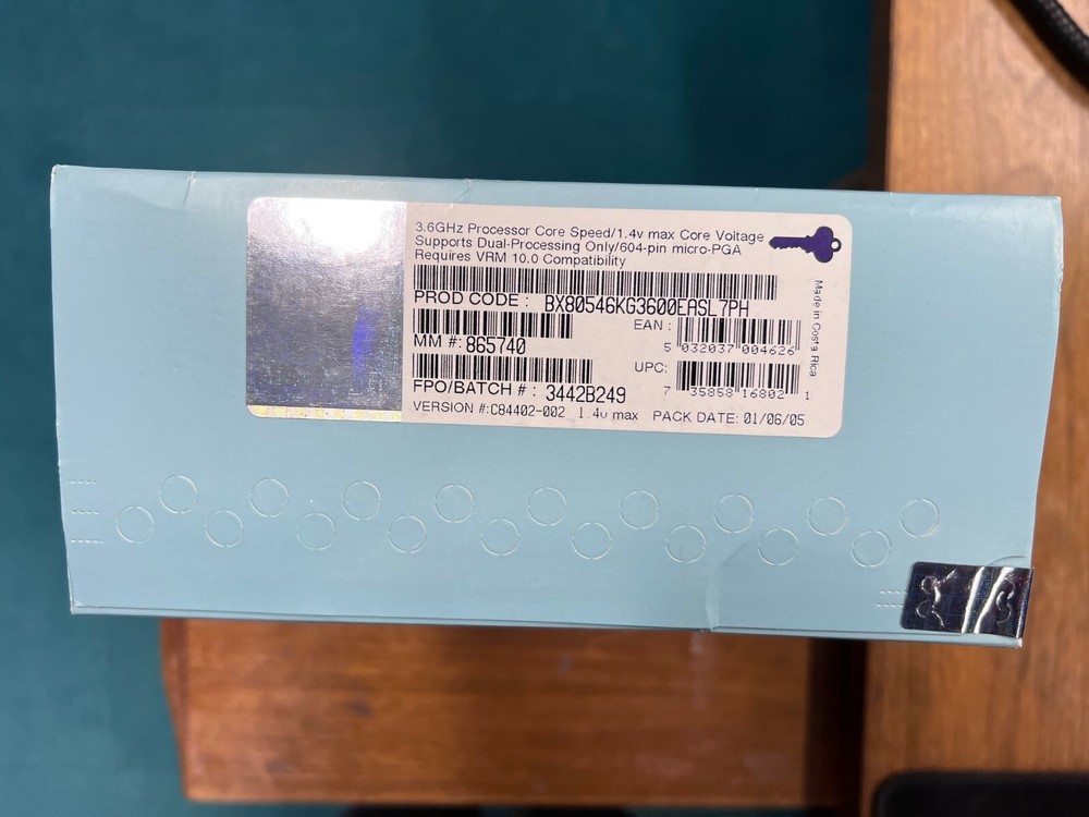 XEON 3.6 GHz Processor Un-opened, never used