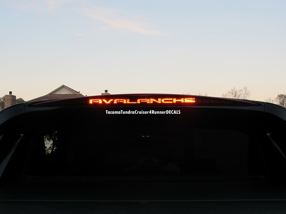 FITS Chevy Avalanche 3rd Brake Light Decal 2011 2012 2013 LTZ PAINTED CLADDING