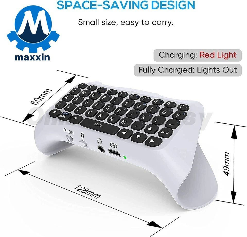 3.5mm Wireless Keyboard Bluetooth 3.0 Controller Chat Pad for Sony PS5 Gamepad