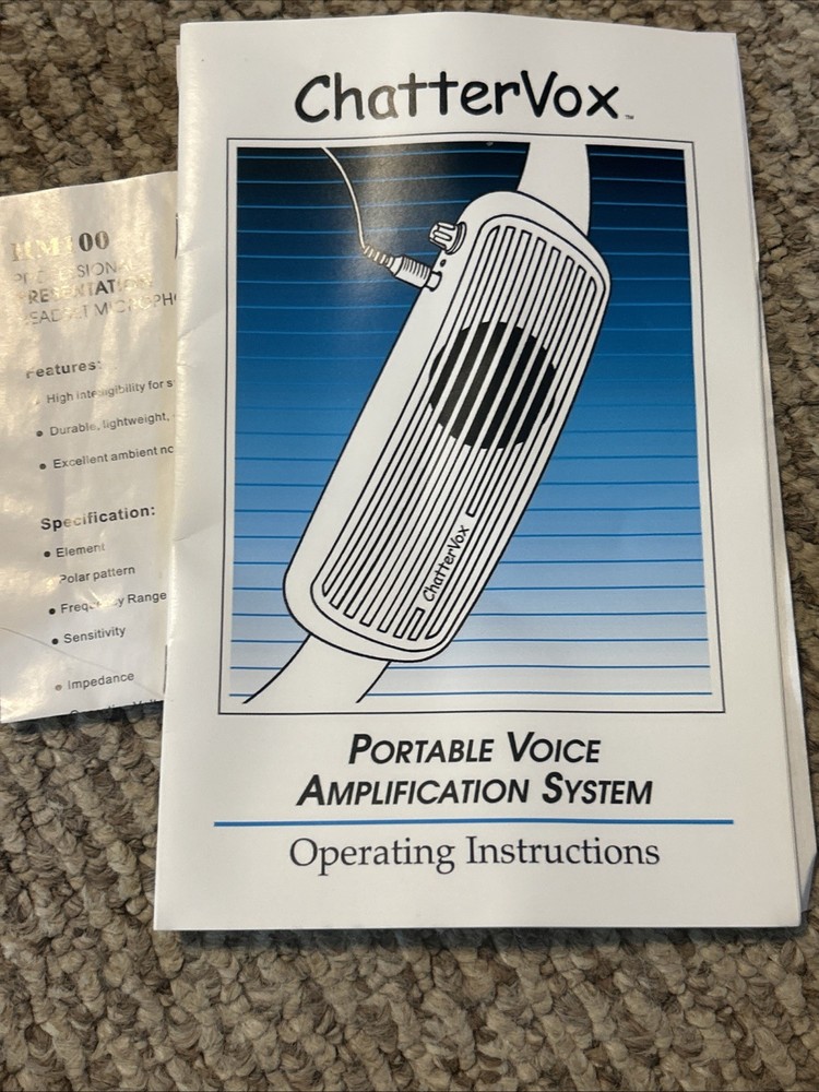 ChatterVox Model 100 Voice Speech Amplifier Tested & Working
