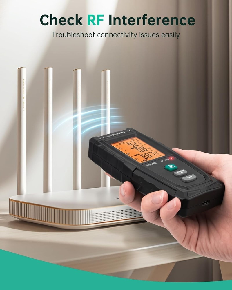 Advanced EMF Reader with Color-Coded Alerts & Quick Measurement for All Spaces