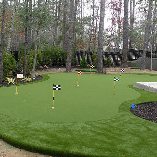 KINGTOP Checkered Golf Flag with Plastic Insert Putting Green Flags for Yard ...