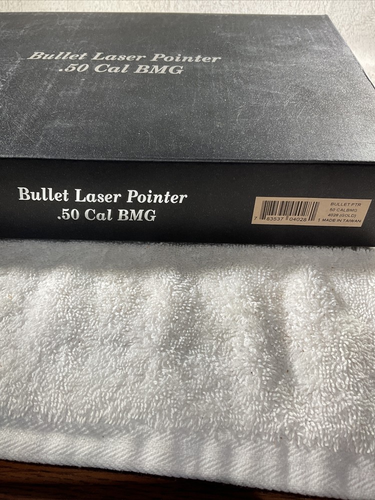 Bullet Laser Pointer w LED Light 50-Cal Shape Rifle Ammo