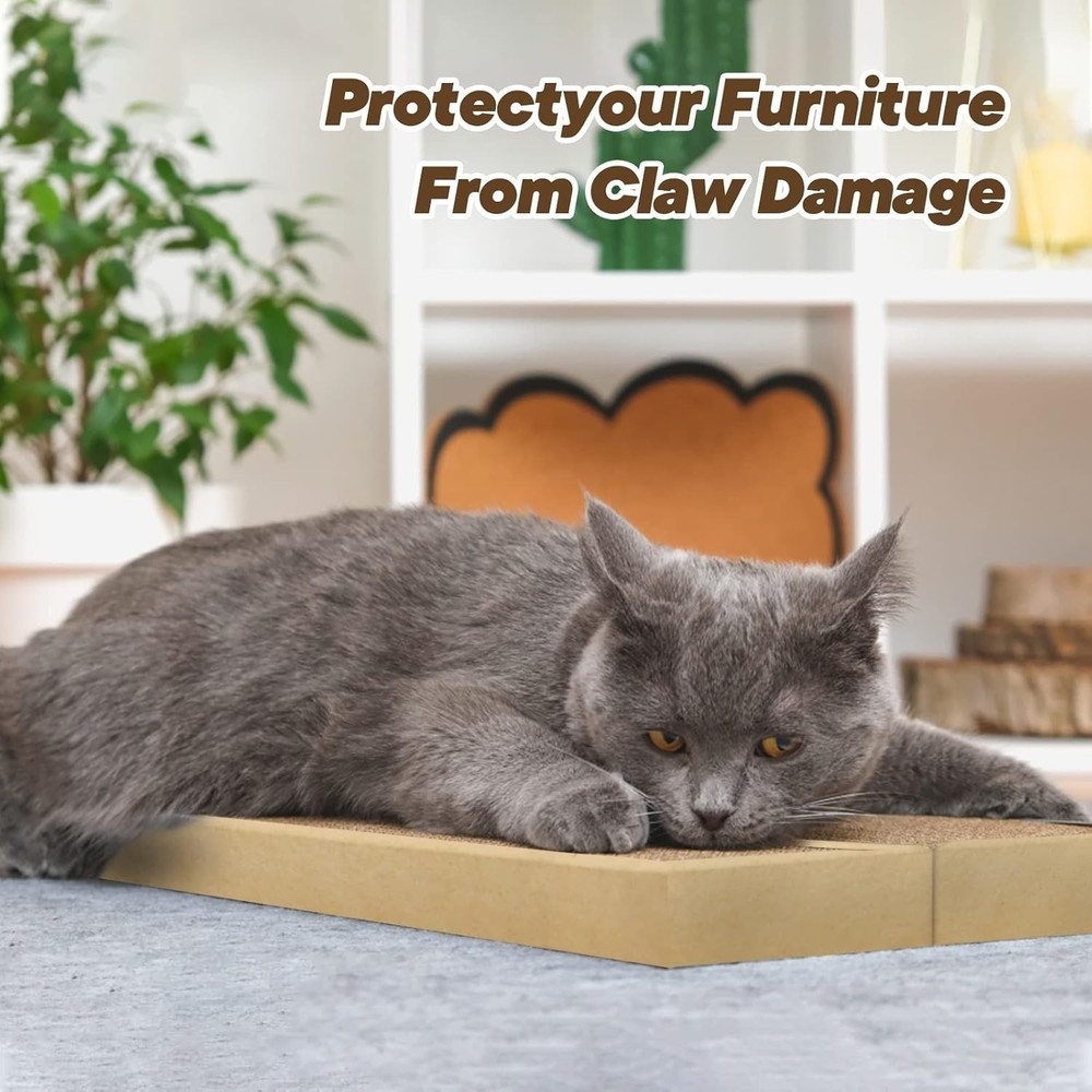 2-Pack Splicing Cat Scratchers – Wall-Mounted, Eco-Friendly Cardboard Design