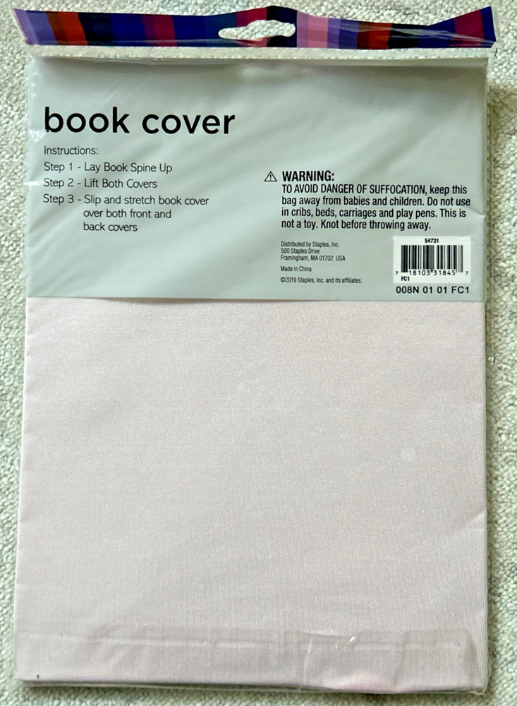 9 Fabric Book Covers – Stretchable Reusable Washable – New sealed