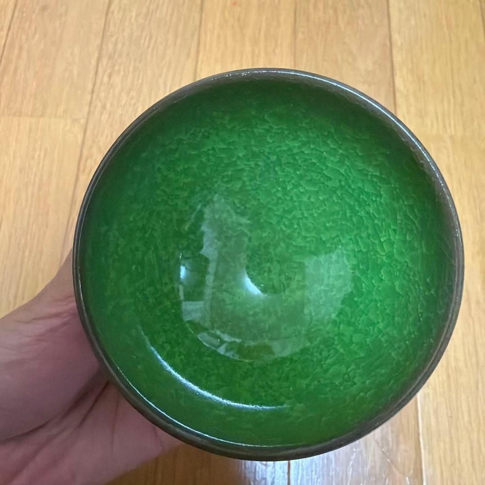 Tea Utensils Green ceramic utensil