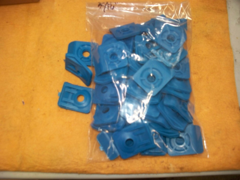 Snowmobile Track 5/16" Stud Backer Plate 48 Pack Angle Bender Blue Plastic NEW