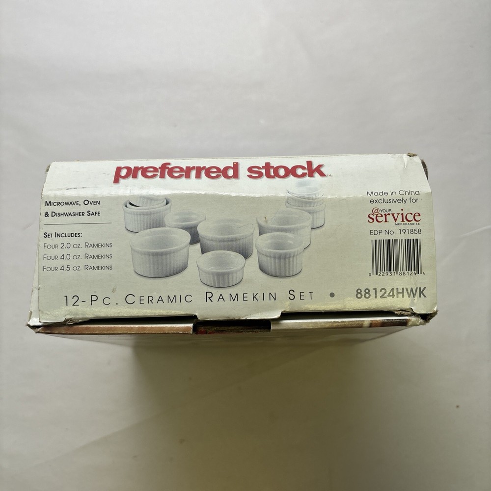 Preferred Stock 12 Pc Ceramic Ramekin Set (Open Box)