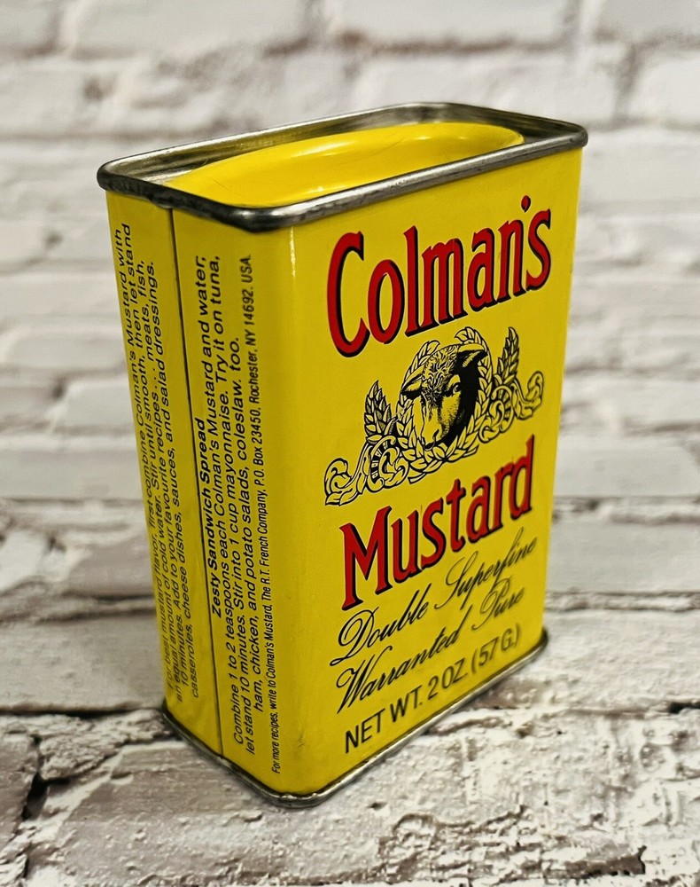 Colman's Mustard 2 oz Spice Tin (Empty)