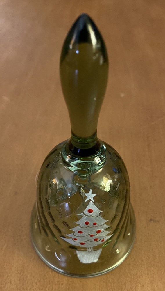 L. Watson Glass Christmas Tree Bell 4 1/2"