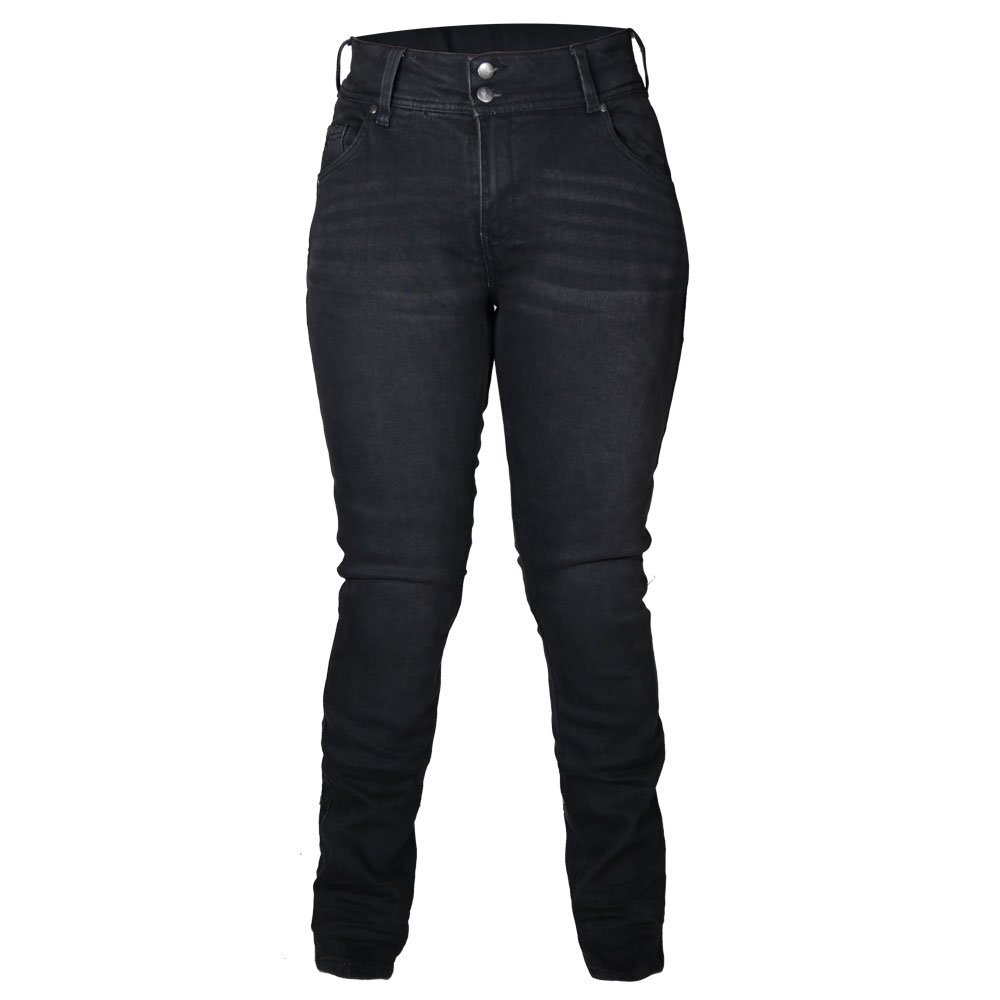 Frank Thomas Iris Washed Denim Motorcycle Jeans Washed Black