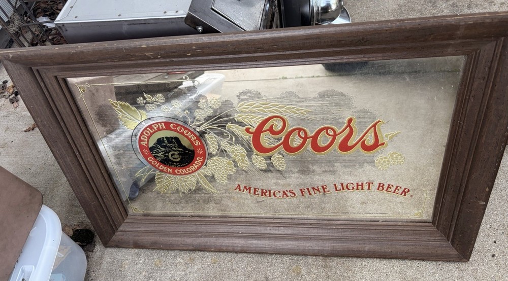 Coors Beer Vintage Mirror Bar Sign