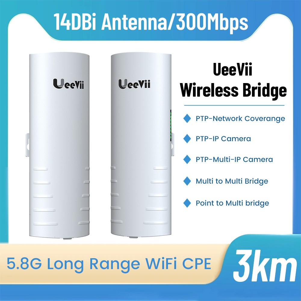 UeeVii Wireless Bridge Point to Point Long Range Outdoor WiFi CPE Extend Network