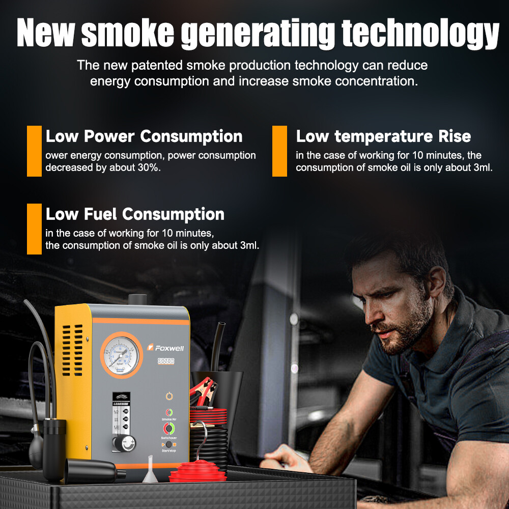 FOXWELL SD203 Car EVAP Smoke Machine Leak Detector Tester Diagnostic Tool