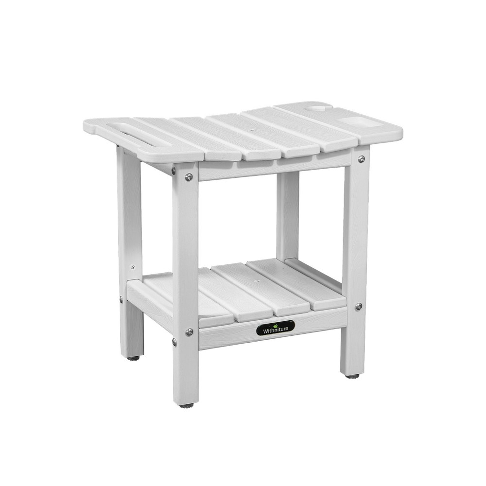 HDPE Shower Bench Inside Shower Stool with Space-Efficient Storage Shelf
