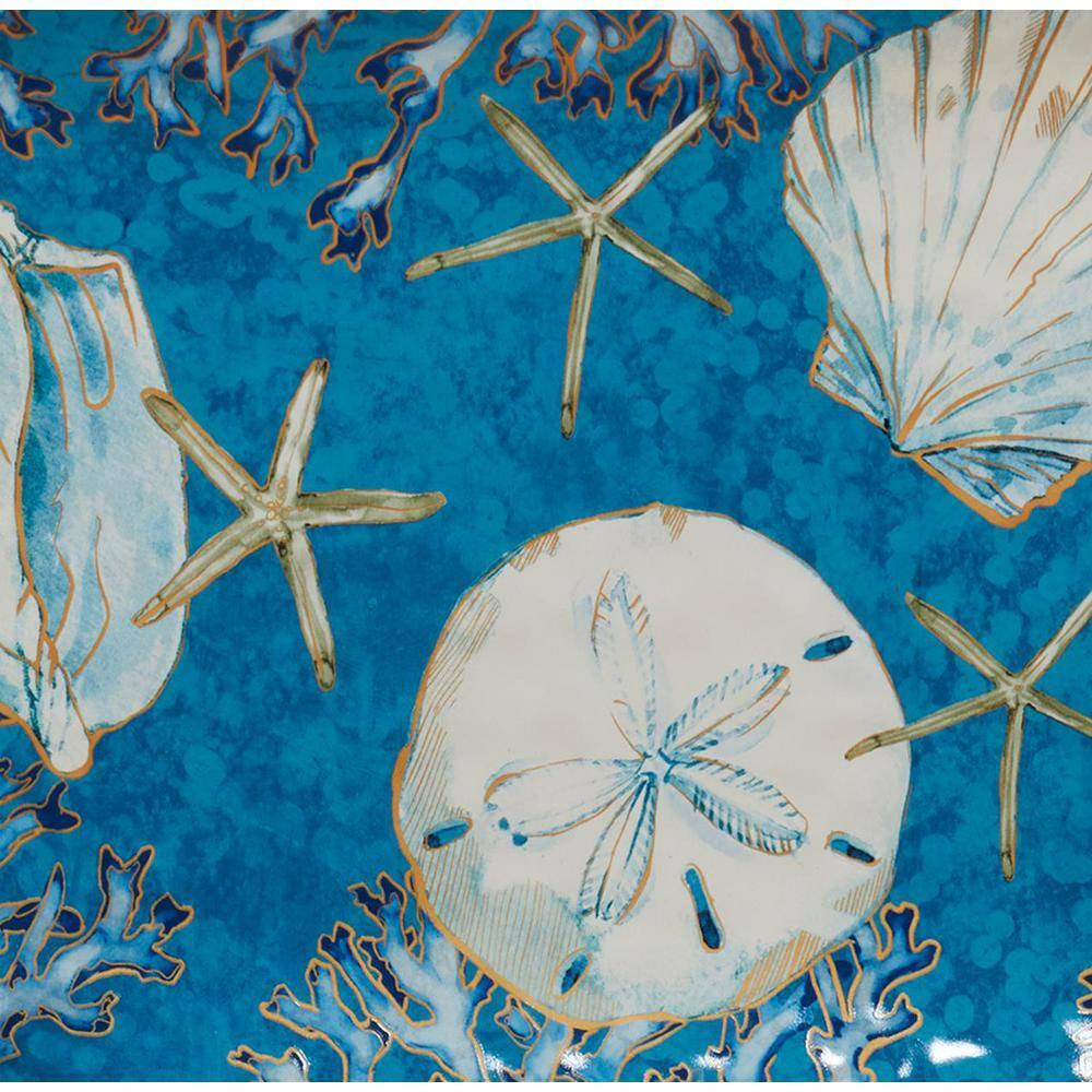 Playa Shells 19.25 In. Multicolored Earthenware Fish Platter