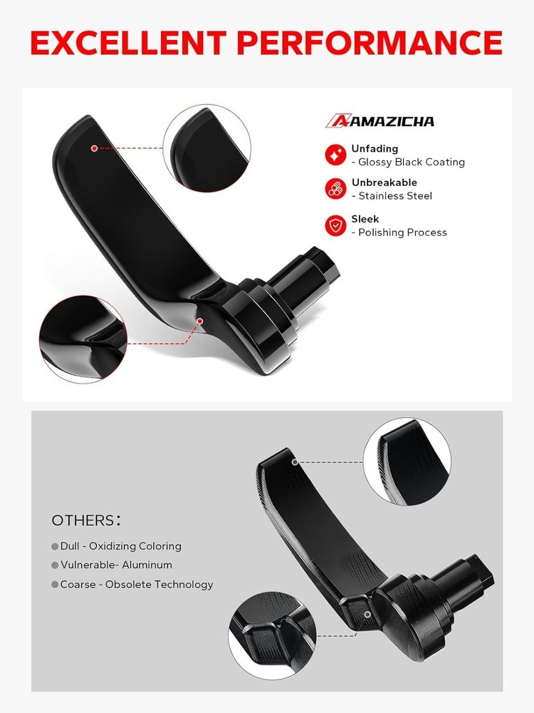 Gloss Black Saddlebag Latch Kit for Harley Davidson 2014-2024 Models - Durabl...