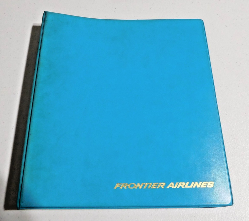 RARE VINTAGE FRONTIER AIRLINES 1982 BASIC TICKETING PROGRAMMED INSTRUCTION BOOK