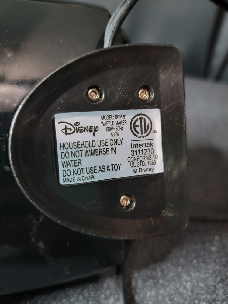Mickey Mouse Disney Waffle Maker Non Stick Electric Kitchen Cooker - Tested