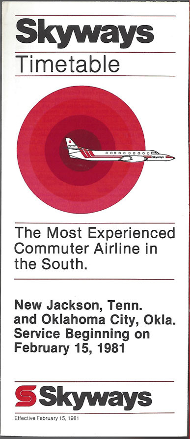 Skyways system timetable 2/15/81 [8071] Buy 4+ save 25%