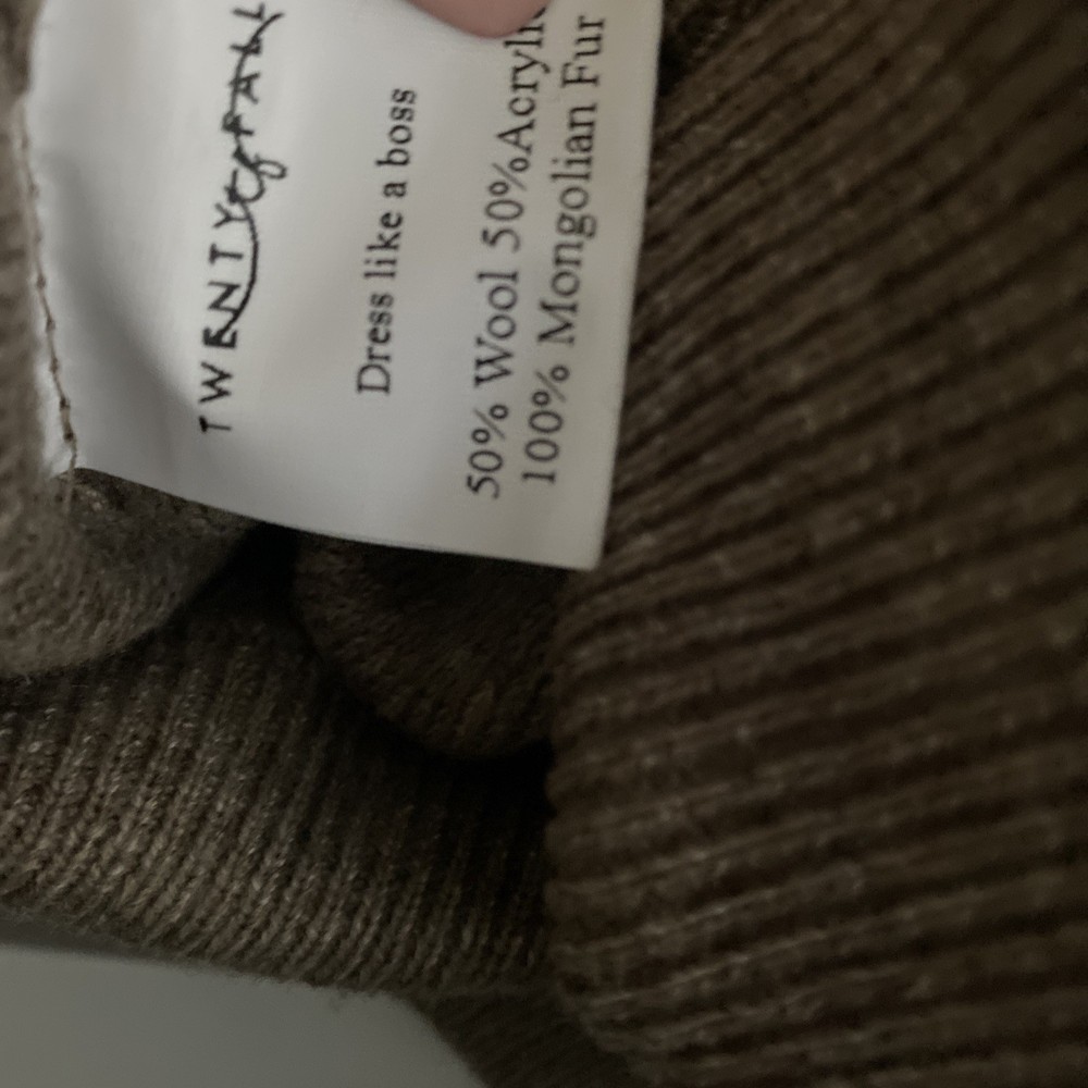 Twenty Fall Wool & Mongolian Fur Co Ord Tracksuit Set Size M