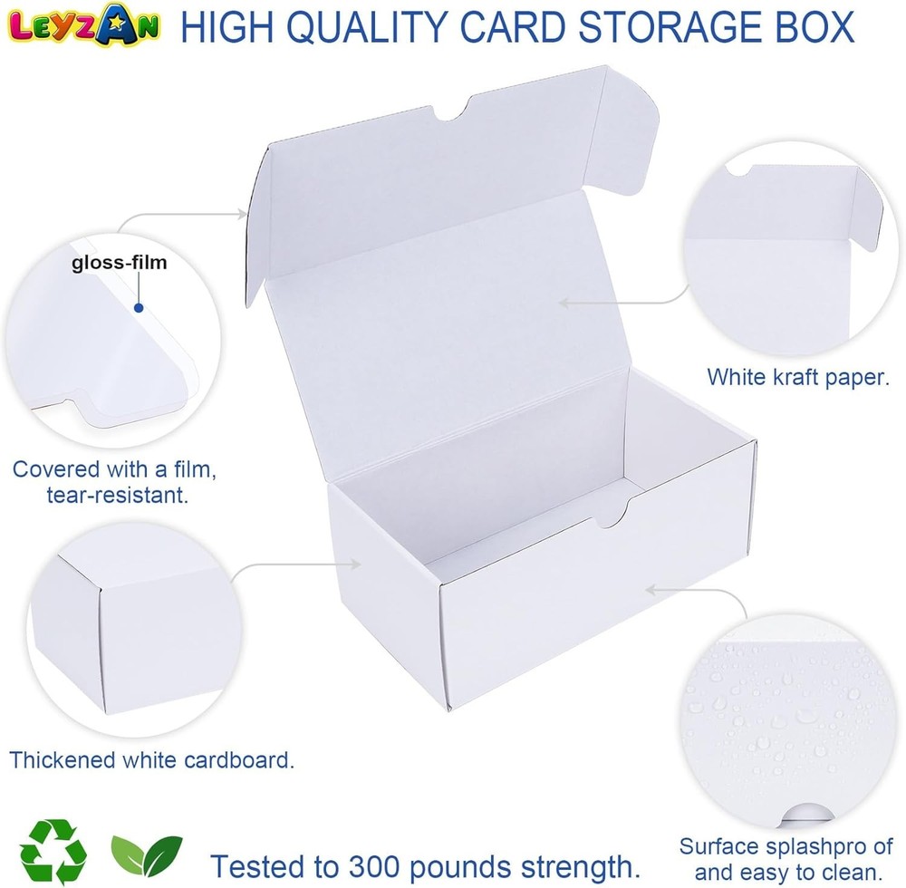 Toploader Storage Box 8-Pack Card Organizer Durable Corrugated Cardboard