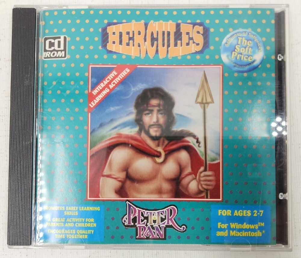 Hercules Interactive Learning Activities - Peter Pan Software CD ROM