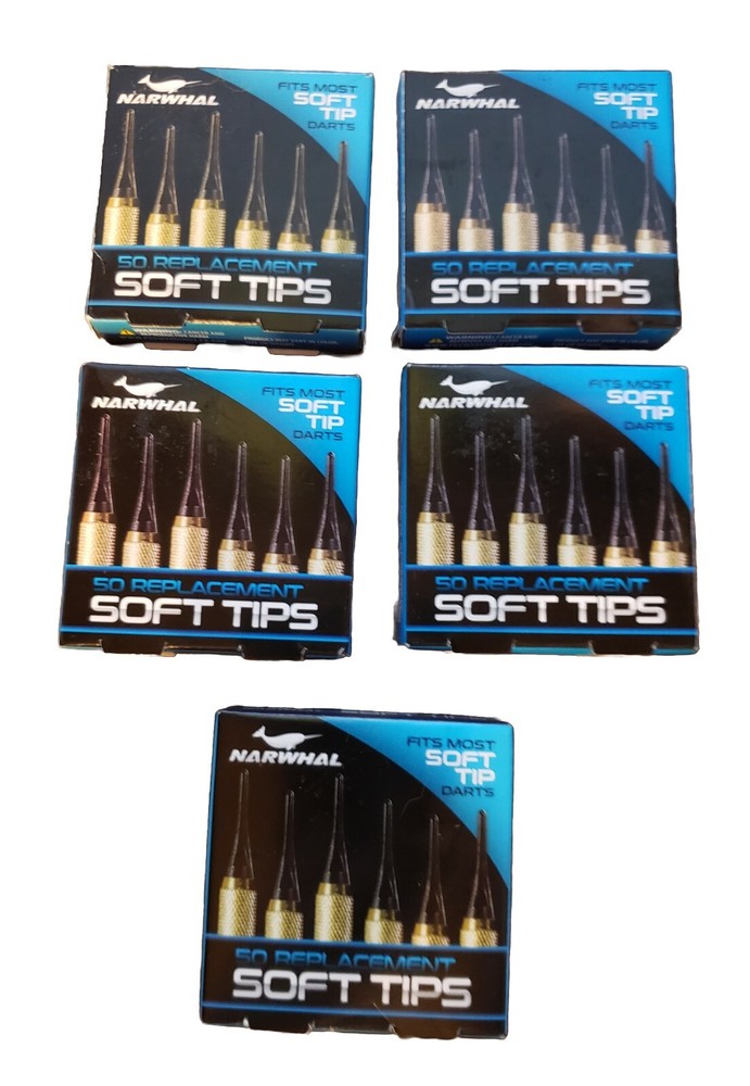 Narwhal Replacement Soft Tips for Darts - 250 Count - New in Package