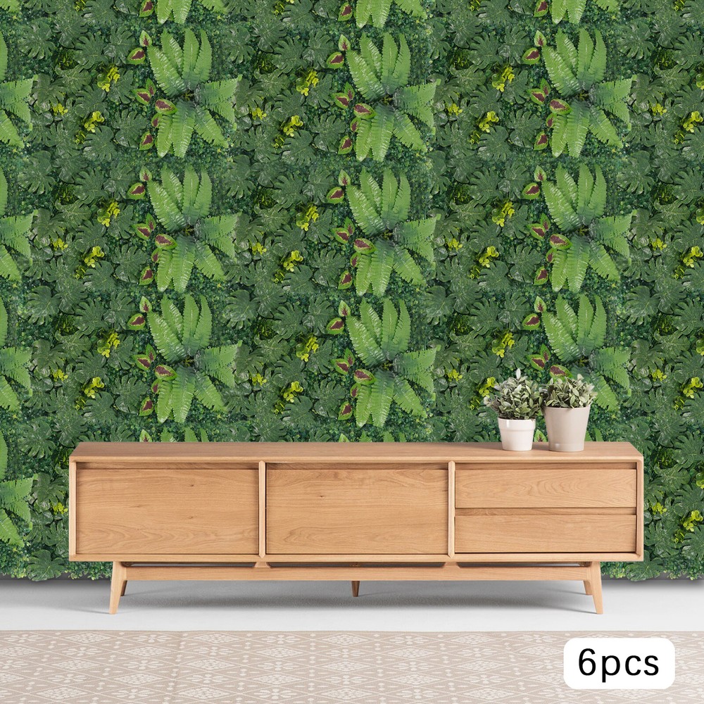 6PCS Artificial Greenery Wall Artificial Greenery Backdrop Wall Decor 40*60cm