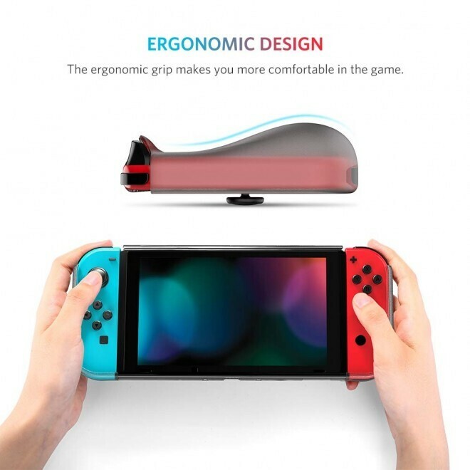 For Nintendo Switch Shockproof Waterproof Protective Case Cover - Black