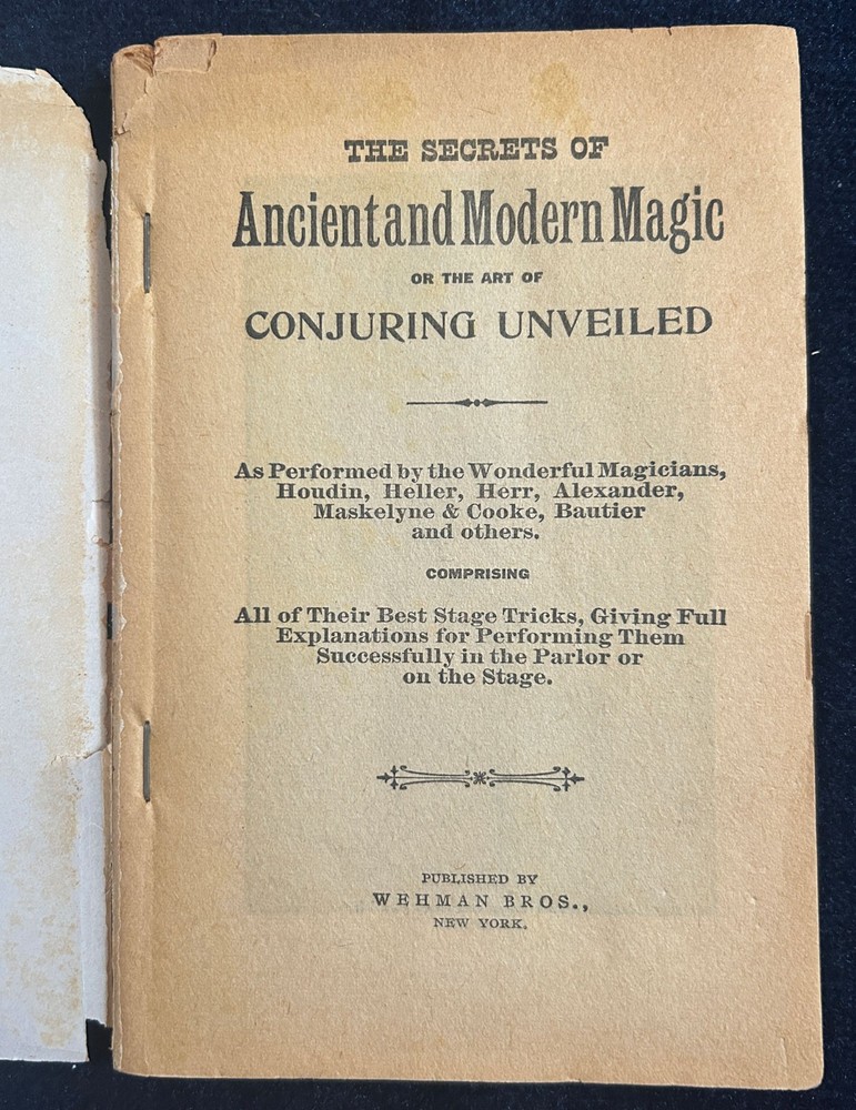 Secrets Of Ancient And Modern Magic -1885?