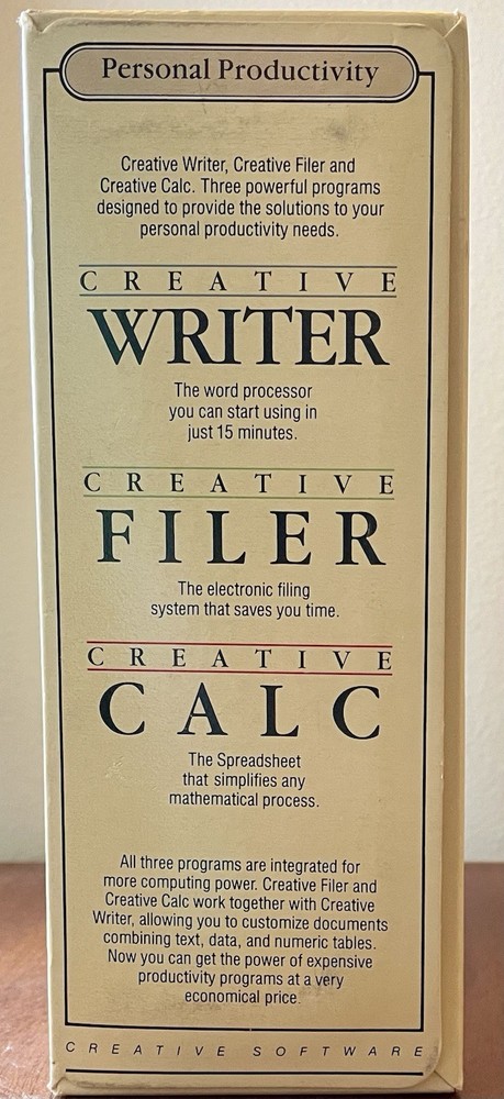 Personal Productivity Calc, Writer, Filer Programs With Manuals - Commodore 64