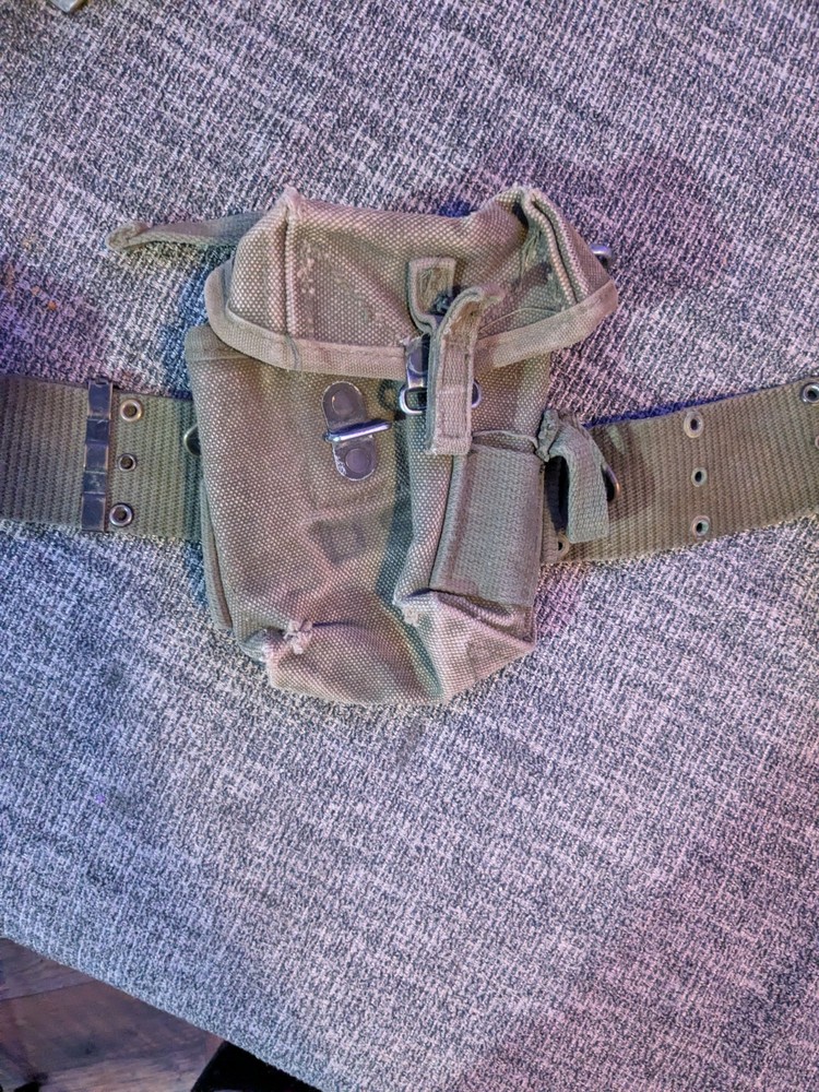 Vietnam era Web Belt Set and Pouches,