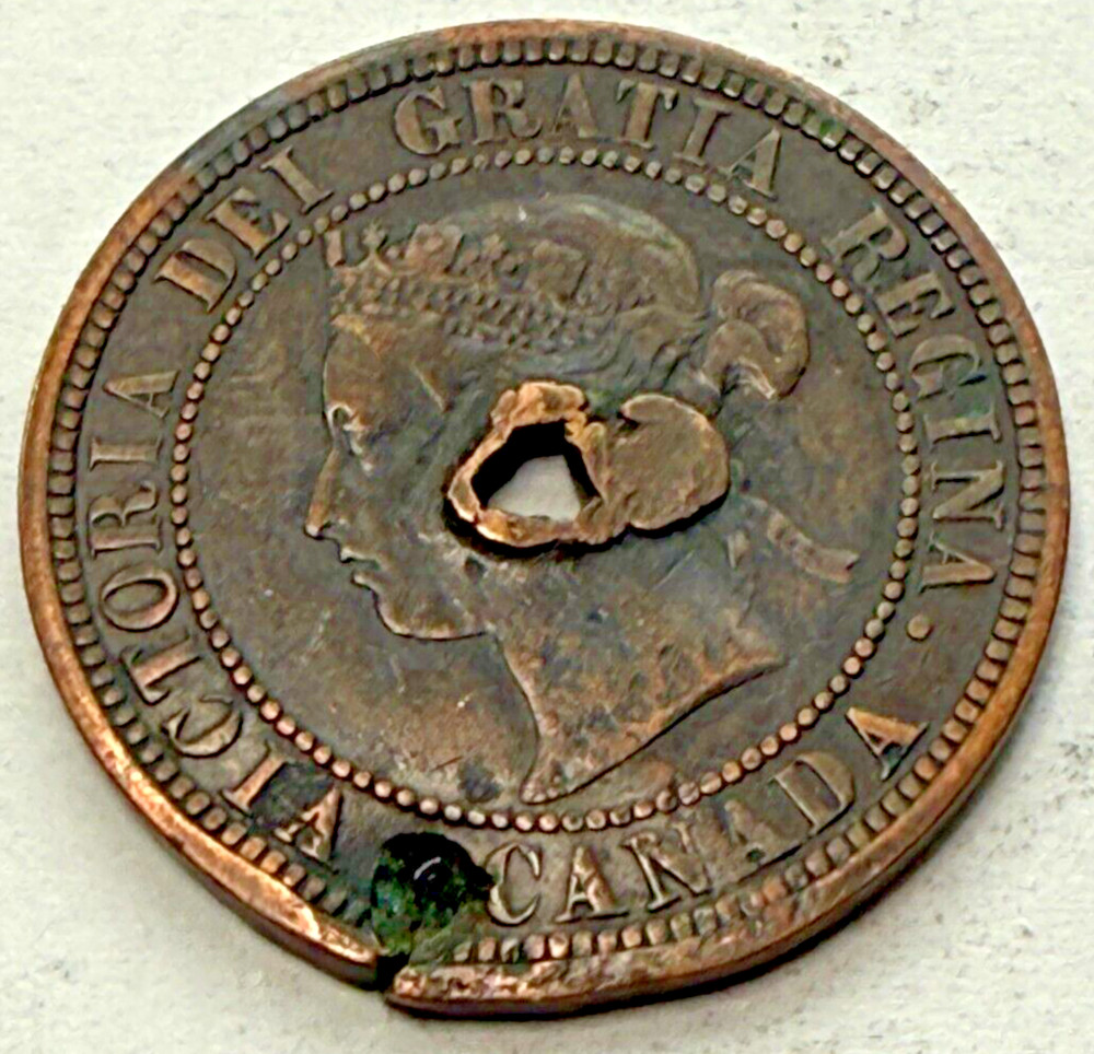 1881 Canadian Large Cent DAMAGED