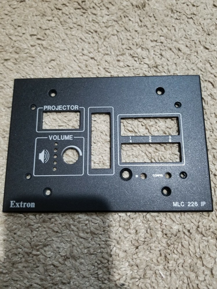 Extron MLC 226 IP Media Link Control Panel Black Aluminum Plate