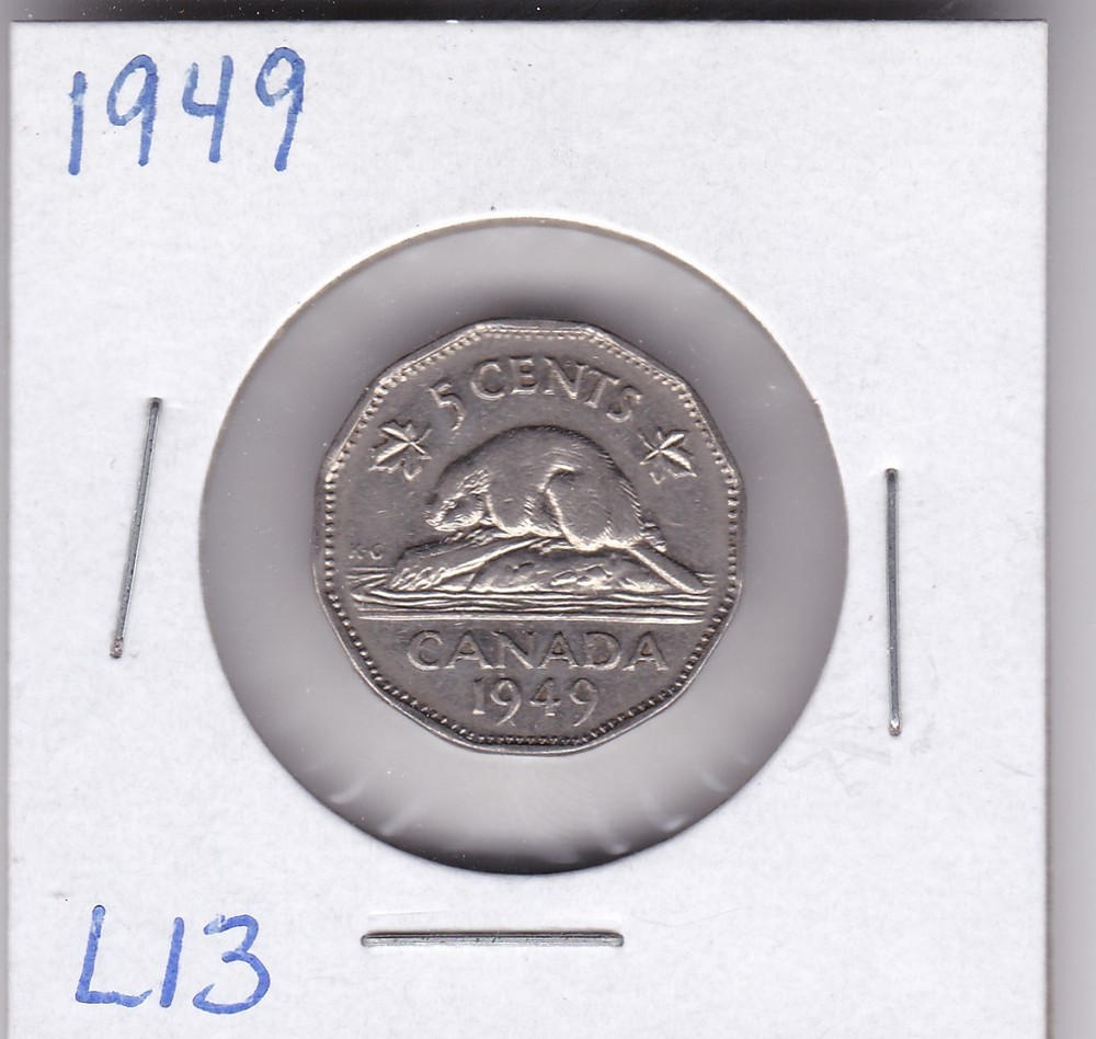 1949 Canada 5 Cents L13
