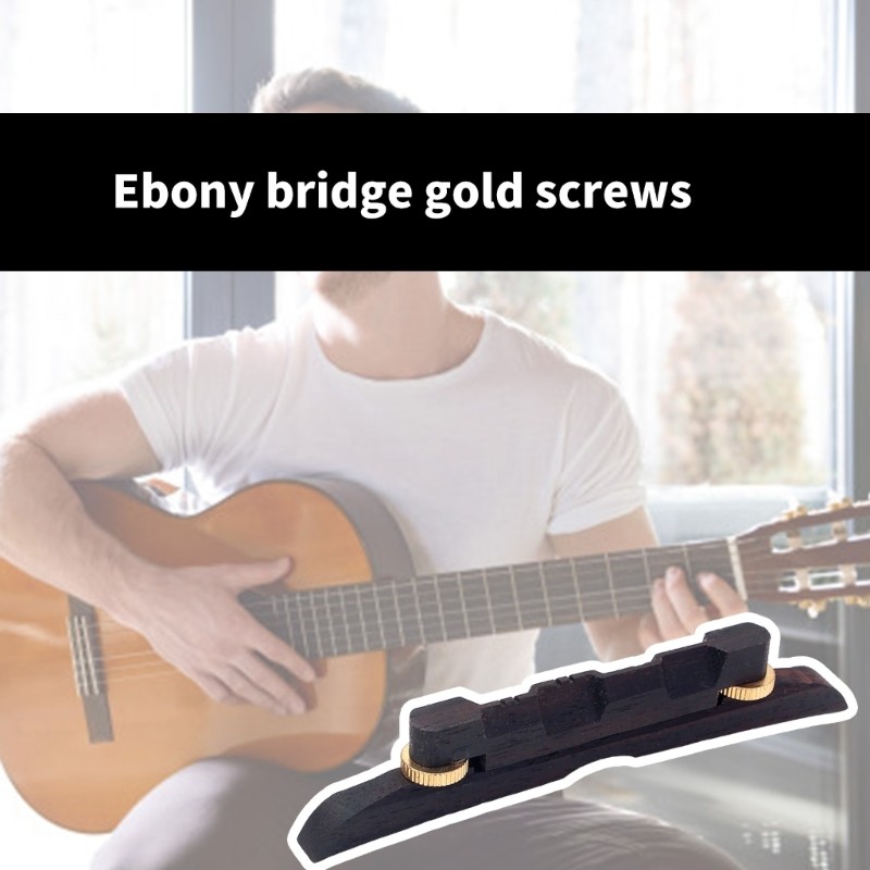 Height Adjustable Light Weight Ebony Guitar Bridge Easy String Action Adjustment