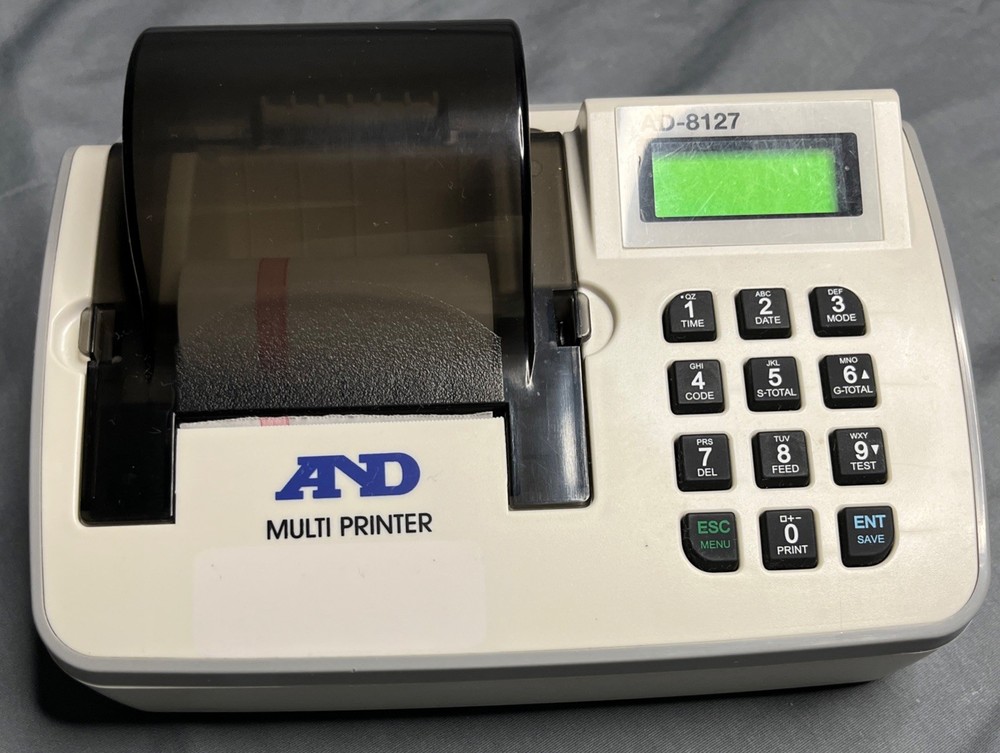 A&D, AD-8127, Compact Multi-Function Printer LCD Display W/AC ADAPT NO PASSWORD