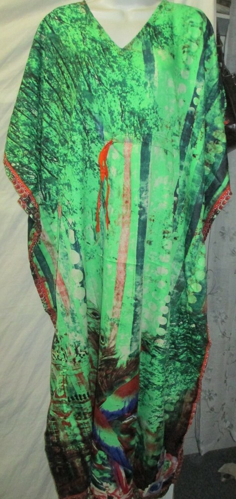Boho Caftan Batwing new Printed Crepe caftan top/poncho