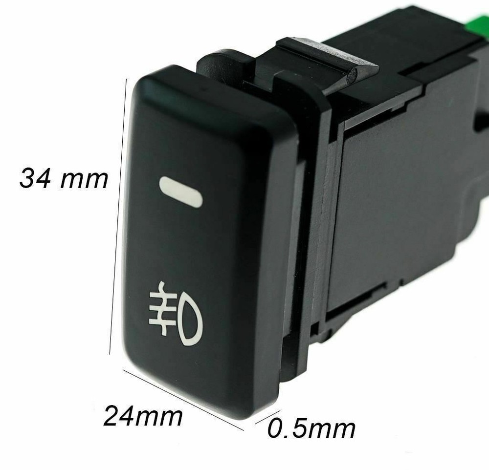 32mm 4-Pole Push Button 12V Switch W/LED Light for Add-on Indicator Lights