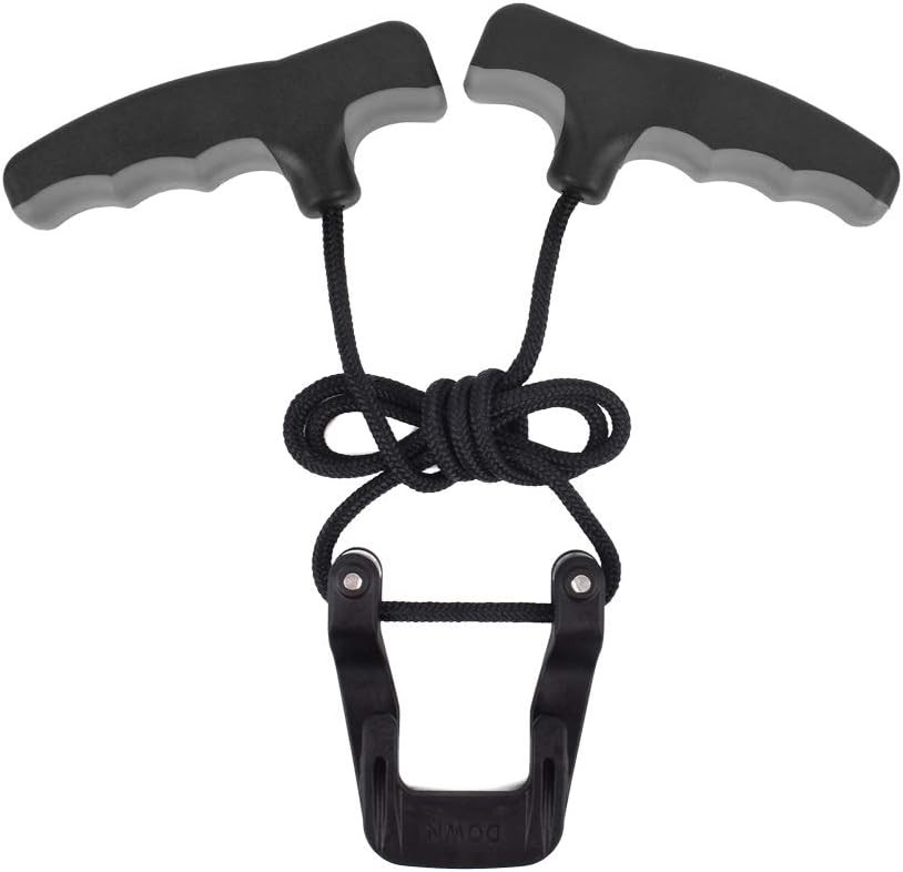 Compound Bow Crossbow Rope Cocking Device Pull Aid 4-Finger Silicone Wrapped Han