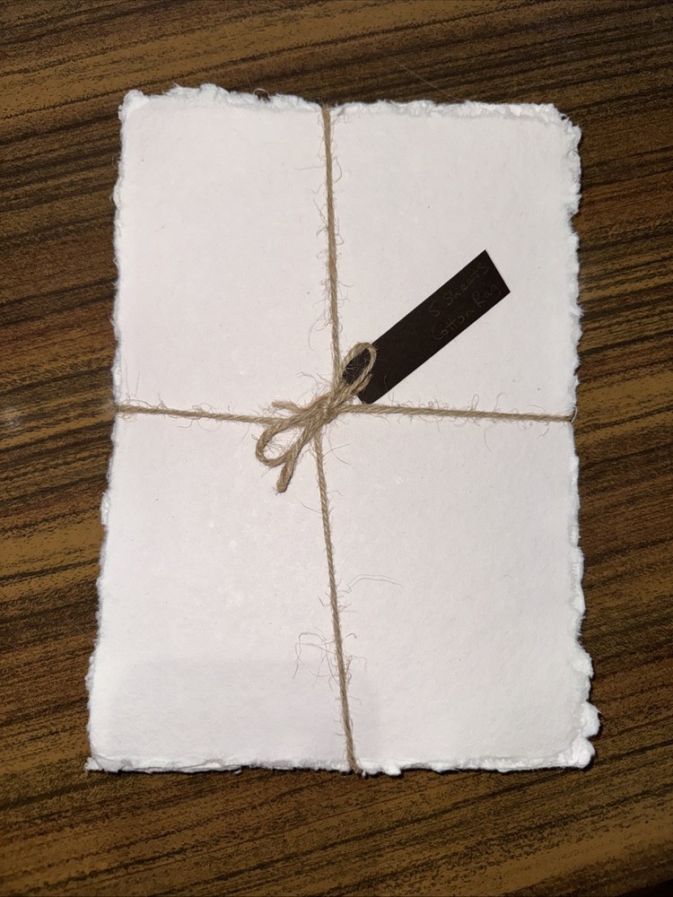 Cotton Rag Paper A4 5 X Sheets
