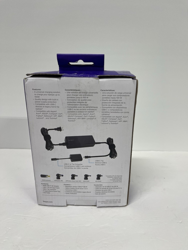 Targus Universal Charger Including all USB-C Devices - Black