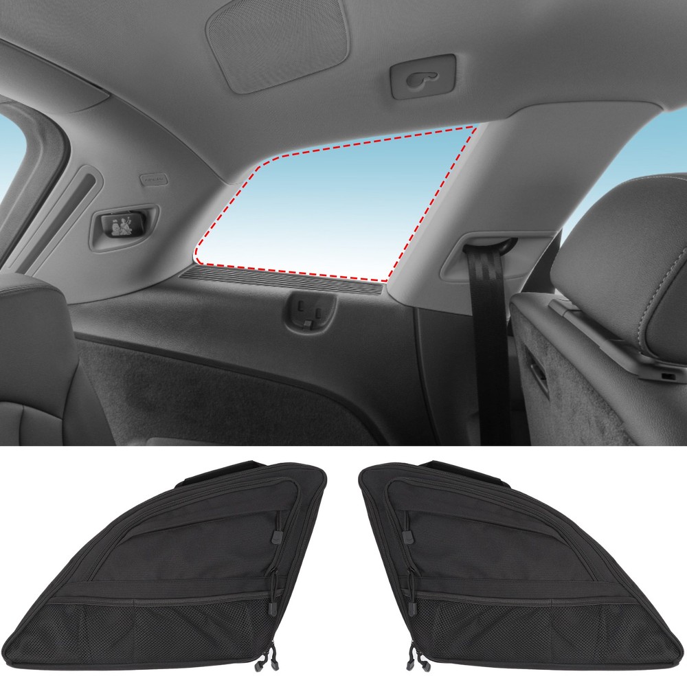 2PCS Black Tailgate Window Package Bag For Audi Q7 2016+