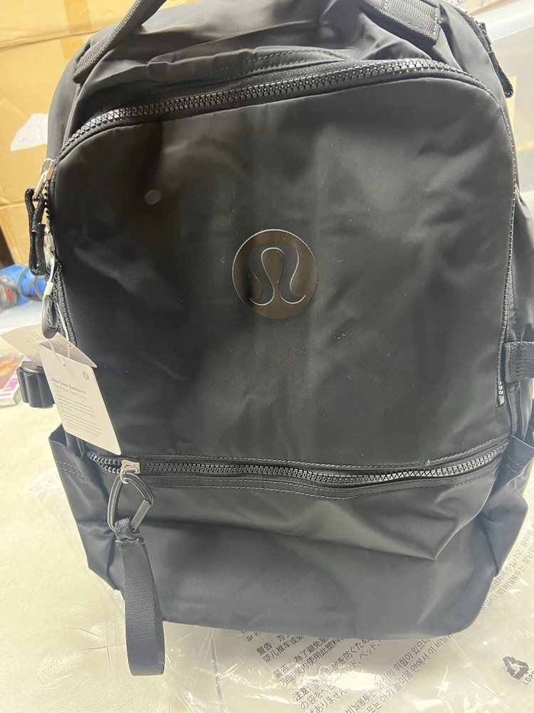 Lululemon Black Men's Medium Backpack Adjustable Strap Bottle Pocket
