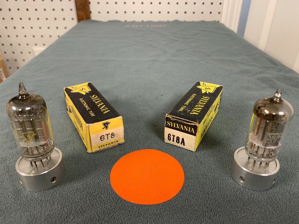 2x Sylvania 6T8 Matched Pair - Amplitrex Tested