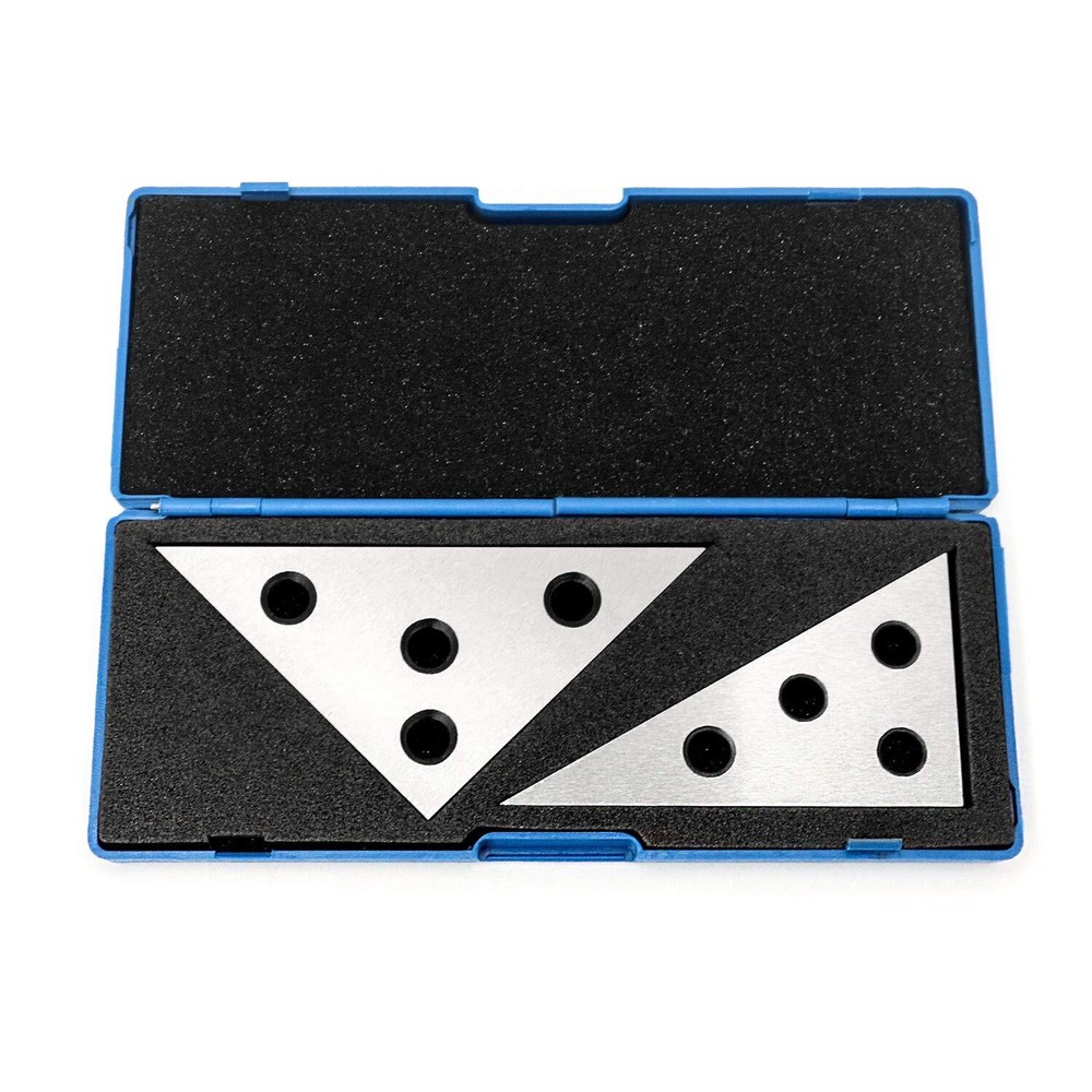 2 Pack Solid Angle Plate Set 30-60-90 Degree & 40-45-90 Degree Measurement Tool