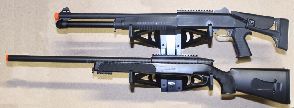 Wall Rack - double rifle rack display