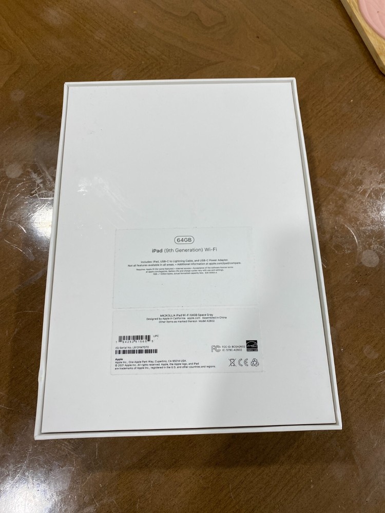 Apple iPad 9th Generation Wi-Fi + Cellular 64GB Silver EMPTY BOX