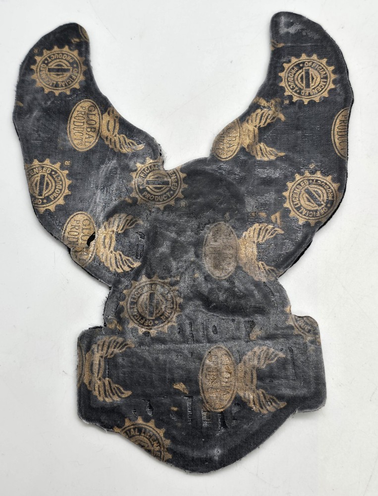 VINTAGE HARLEY DAVIDSON MC CHROME SILVER STUDED EAGLE PATCH UP WING